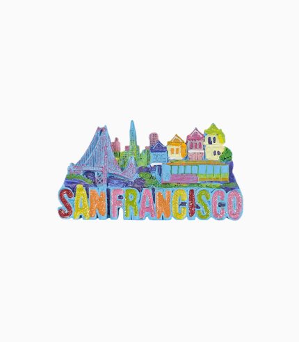 San Francisco Refrigerator Magnet,San Francisco Souvenir Magnet,USA Fridge Magnet,Colorful Cityscape Magnet,Golden Gate Bridge Magnet,San Francisco Landmark Magnet,US Travel Souvenir,San Francisco Tourist Gift,Cable Car Fridge Magnet,Vibrant Cityscape Souvenir