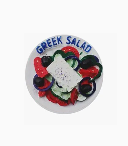 3d greek salad greece souvenir fridge magnet,home & kitchen decor magnetic sticker, greece refrigerator magnet