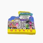 spain madrid fridge magnet plaza mayor & prado museum travel souvenir