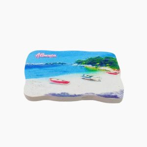 albania fridge magnet – ksamil beach & ionian sea travel souvenir