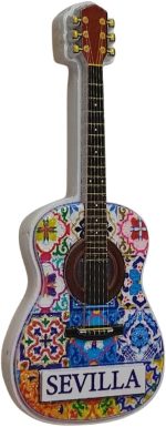 3d guitar shape sevilla spain fridge magnet travel souvenir refrigerator decoration resin craft collection