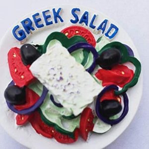 3d greek salad greece souvenir fridge magnet,home & kitchen decor magnetic sticker, greece refrigerator magnet