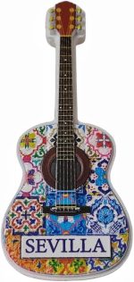 3d guitar shape sevilla spain fridge magnet travel souvenir refrigerator decoration resin craft collection