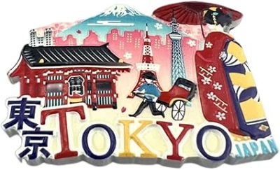 tokyo japan fridge magnet travel souvenir refrigerator decoration 3d magnetic sticker craft collection