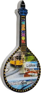 3d portuguese guitar shape lisbon portugal fridge magnet travel souvenir refrigerator decoration resin craft