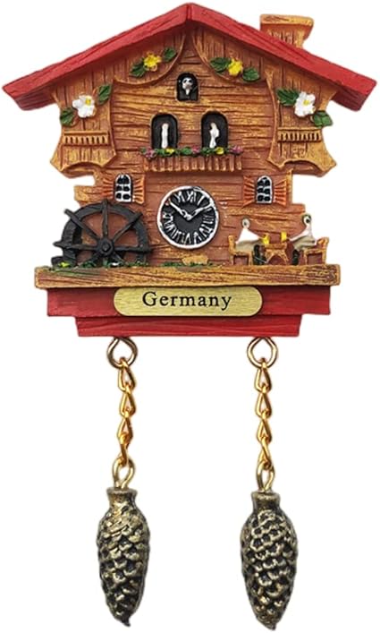 3D Cuckoo Clock Germany Fridge Magnet Tourist Souvenir Refrigerator Magnetic Sticker Hand Painted