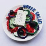 3d greek salad greece souvenir fridge magnet,home & kitchen decor magnetic sticker, greece refrigerator magnet