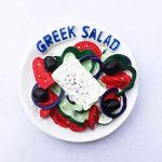 3d greek salad greece souvenir fridge magnet,home & kitchen decor magnetic sticker, greece refrigerator magnet