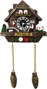 3d cuckoo clock austria fridge magnet souvenir gift & collection，home & kitchen decoration magnetic sticker, austria vienna refrigerator magnet