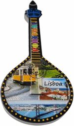 3d portuguese guitar shape lisbon portugal fridge magnet travel souvenir refrigerator decoration resin craft