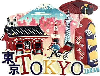 Tokyo Japan Fridge Magnet Travel Souvenir Refrigerator Decoration 3D Magnetic Sticker Craft Collection