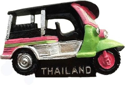 tuk tuk thailand 3d fridge magnet tourist souvenir gift, home kitchen decoration magnetic sticker thailand refrigerator magnet collection