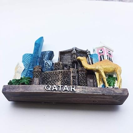 3d qatar fridge magnet travel souvenir gift home kitchen refrigerator decoration magnetic sticker craft collection