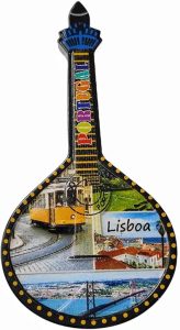 3d portuguese guitar shape lisbon portugal fridge magnet travel souvenir refrigerator decoration resin craft