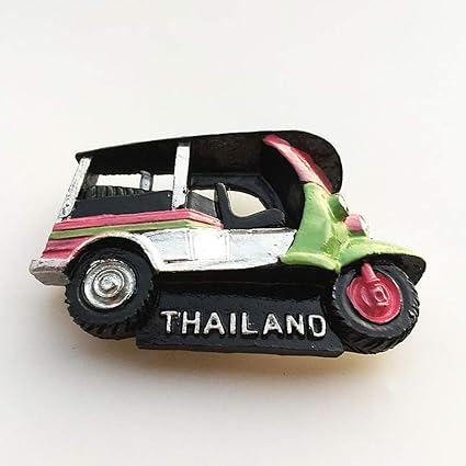 tuk tuk thailand 3d fridge magnet tourist souvenir gift, home kitchen decoration magnetic sticker thailand refrigerator magnet collection