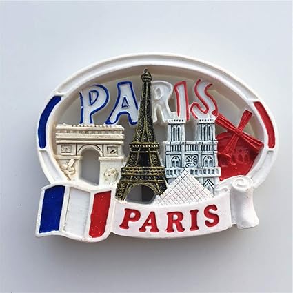 paris france 3d fridge magnet tourist souvenir gift home kitchen decoration magnetic sticker, paris refrigerator magnet collection