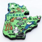 map style quebec canada fridge magnet souvenir gift 3d magnetic sticker collection