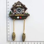 3d cuckoo clock austria fridge magnet souvenir gift & collection，home & kitchen decoration magnetic sticker, austria vienna refrigerator magnet