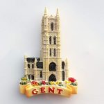 3d ghent belgium fridge magnet tourist souvenir gift collection, home kitchen decoration magnetic sticker gent belgium refrigerator magnet