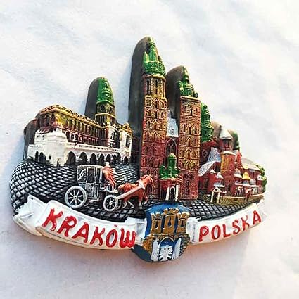 3d krakow poland fridge magnet souvenir gift,home & kitchen decoration magnetic sticker krakow poland refrigerator magnet tourist souvenir gift