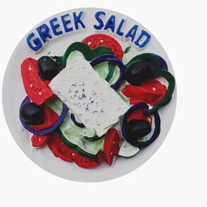 3d greek salad greece souvenir fridge magnet,home & kitchen decor magnetic sticker, greece refrigerator magnet