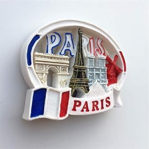 paris france 3d fridge magnet tourist souvenir gift home kitchen decoration magnetic sticker, paris refrigerator magnet collection