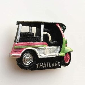 tuk tuk thailand 3d fridge magnet tourist souvenir gift, home kitchen decoration magnetic sticker thailand refrigerator magnet collection