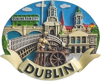 dublin ireland fridge magnet travel souvenir refrigerator decoration 3d magnetic sticker hand painted craft collection