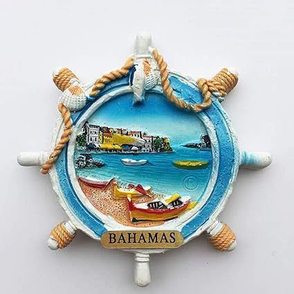 3d rudder shape bahamas north america fridge magnet travel souvenir gift collection home & kitchen decoration magnetic sticker, bahamas refrigerator magnet