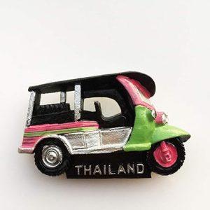 tuk tuk thailand 3d fridge magnet tourist souvenir gift, home kitchen decoration magnetic sticker thailand refrigerator magnet collection