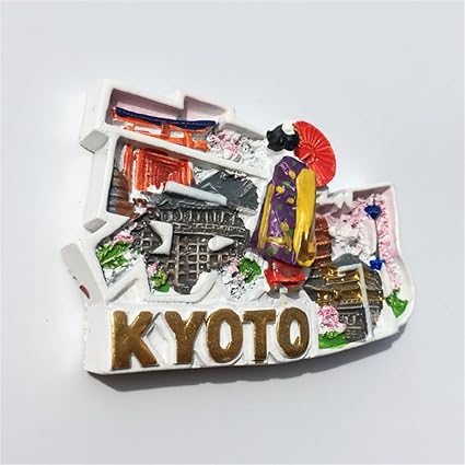 3d kyoto japan fridge magnet tourist souvenir kitchen refrigerator magnet decoration hand painted craft