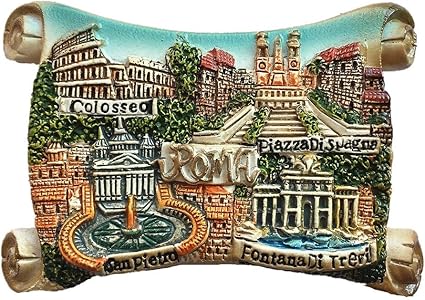 4 attractions of rome italy 3d fridge magnet souvenir gift,home & kitchen decoration magnetic sticker roma italy refrigerator magnet