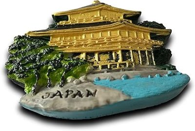 golden pavilion temple kyoto japan 3d fridge magnet,travel souvenir gift, home & kitchen decoration magnetic sticker kyoto japan refrigerator magnet