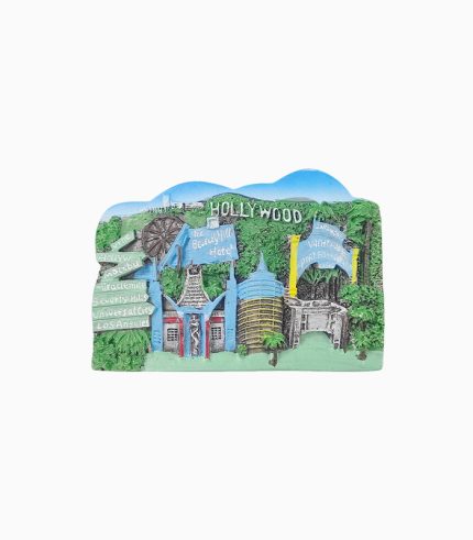 Los Angeles Fridge Magnet – Hollywood & Beverly Hills Travel Souvenir, 3D USA Landmark Decor