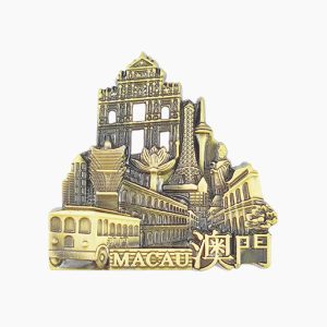 Macau Refrigerator Magnet,Macau Souvenir Magnet,China Fridge Magnet,Macau Landmark Magnet,Metal Macau Magnet,Ruins of St. Paul’s Magnet,Grand Lisboa Souvenir,Macau Tower Fridge Magnet,Chinese Travel Souvenir,Asia Tourist Gift