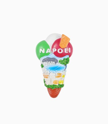 Napoli Italy Ice Cream Fridge Magnet – Italian Flag, Gelato & Coastal City Souvenir Gift