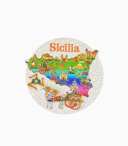 Sicily Italy Tourist Souvenirs Island Map 3D Fridge Magnet