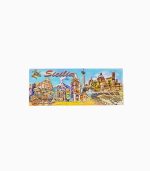 Sicily Refrigerator Magnet,Italy Souvenir Magnet,Palermo Fridge Magnet,Catania Travel Souvenir,Mount Etna Magnet,Sicily Landmarks Magnet,Sicilian Heritage Fridge Magnet,Taormina Ruins Magnet,Sicily Tourist Gift,Italian Culture Souvenir