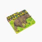 Sitka Refrigerator Magnet,Alaska Souvenir Magnet,Brown Bear Fridge Magnet,Alaska Wildlife Magnet,USA Travel Souvenir,Sitka Tourist Gift,Alaskan Nature Magnet,3D Animal Fridge Magnet,Sitka Bear Souvenir,Alaska Wilderness Magnet