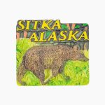 Sitka Refrigerator Magnet,Alaska Souvenir Magnet,Brown Bear Fridge Magnet,Alaska Wildlife Magnet,USA Travel Souvenir,Sitka Tourist Gift,Alaskan Nature Magnet,3D Animal Fridge Magnet,Sitka Bear Souvenir,Alaska Wilderness Magnet