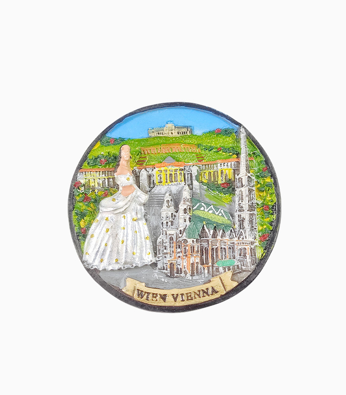 Vienna Refrigerator Magnet,Austria Souvenir Magnet,Schönbrunn Palace Fridge Magnet,St. Stephen's Cathedral Magnet,Austrian Landmark Magnet,Vienna Travel Souvenir,Austria Tourist Gift,Vienna Cultural Magnet,Historic Austria Fridge Decoration,Vienna 3D Magnet