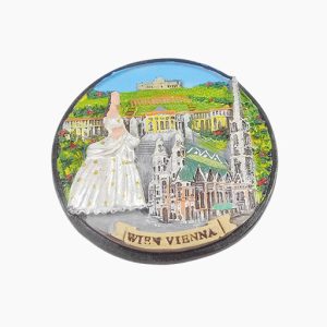 Vienna Refrigerator Magnet,Austria Souvenir Magnet,Schönbrunn Palace Fridge Magnet,St. Stephen&#039;s Cathedral Magnet,Austrian Landmark Magnet,Vienna Travel Souvenir,Austria Tourist Gift,Vienna Cultural Magnet,Historic Austria Fridge Decoration,Vienna 3D Magnet