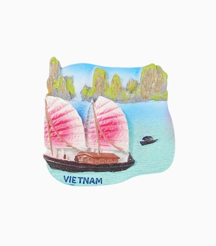 Vietnam Fridge Magnet – Ha Long Bay Junk Boat 3D Travel Souvenir & Gift