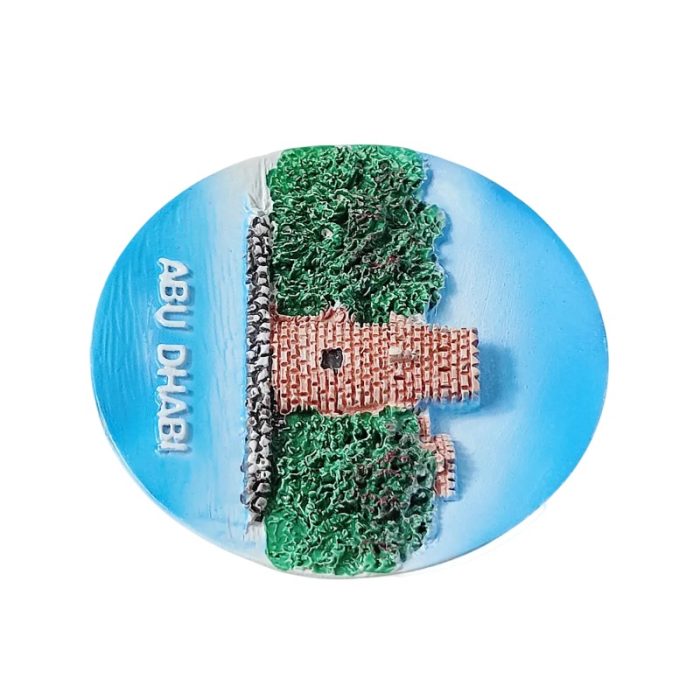 abu dhabi arab fridge magnet – traditional fort design travel keepsake & fridge ornament