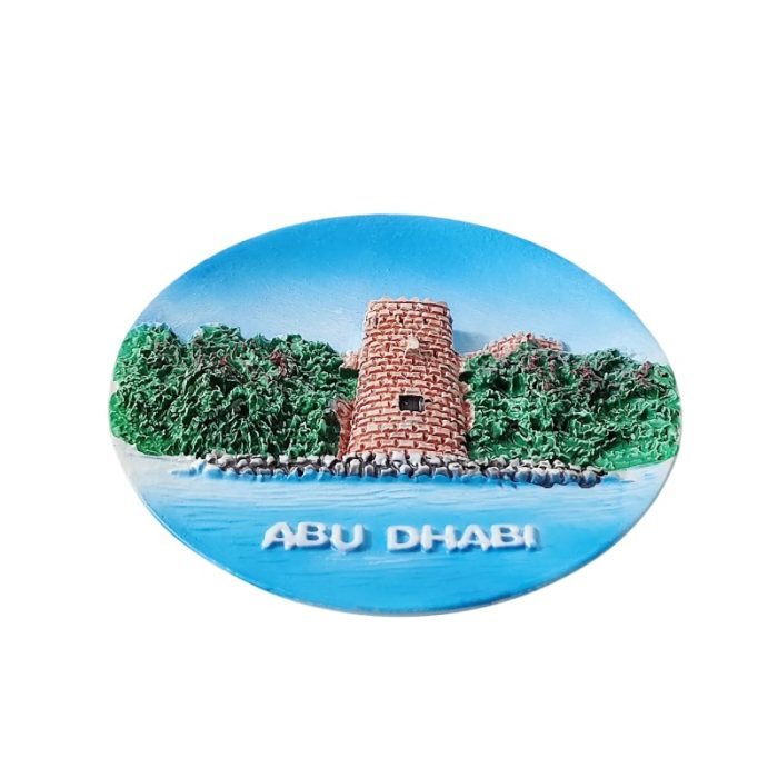 abu dhabi arab fridge magnet – traditional fort design travel keepsake & fridge ornament