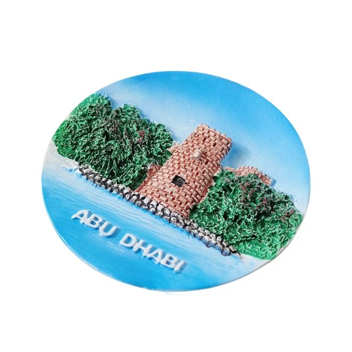 abu dhabi arab fridge magnet – traditional fort design travel keepsake & fridge ornament
