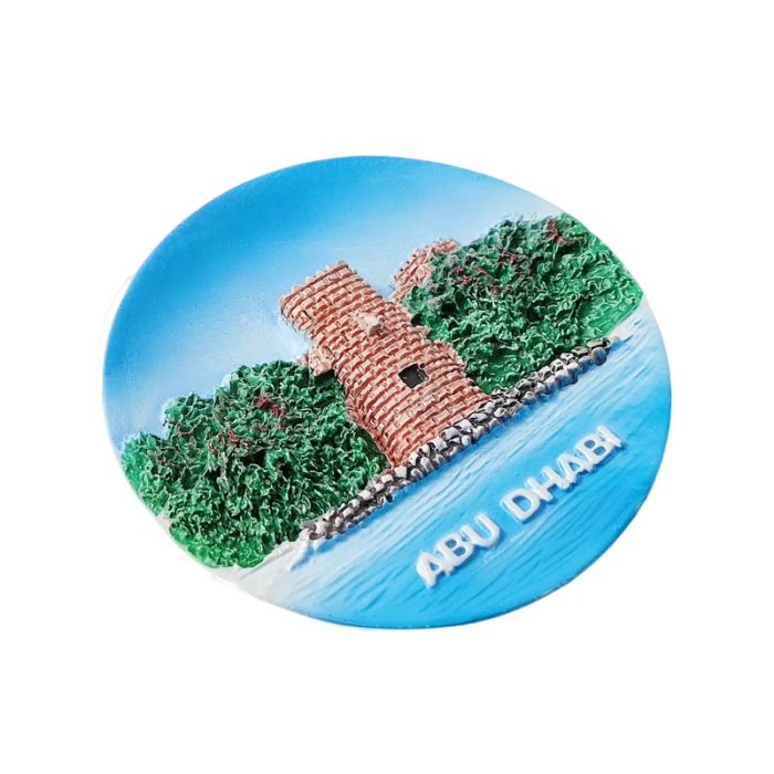abu dhabi arab fridge magnet – traditional fort design travel keepsake & fridge ornament
