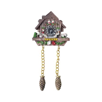austria fridge magnet – classic alpine cuckoo clock design souvenir & fridge ornament