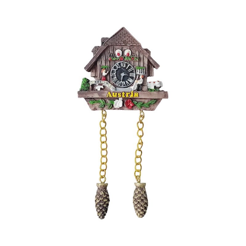 austria fridge magnet – classic alpine cuckoo clock design souvenir & fridge ornament