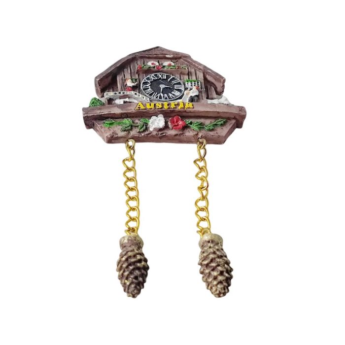 austria fridge magnet – classic alpine cuckoo clock design souvenir & fridge ornament